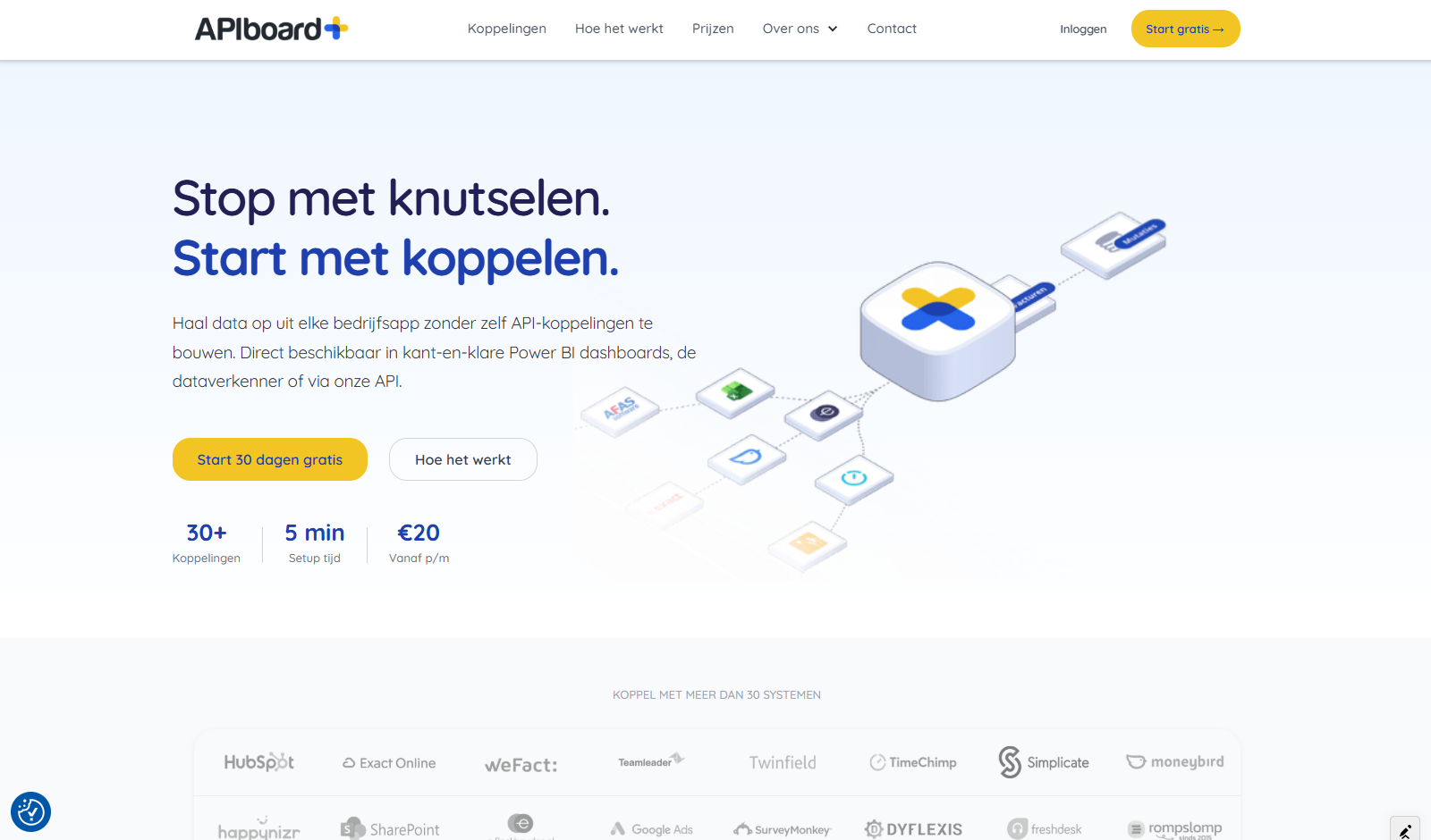 APIboard marketingsite gebouwd op Astro