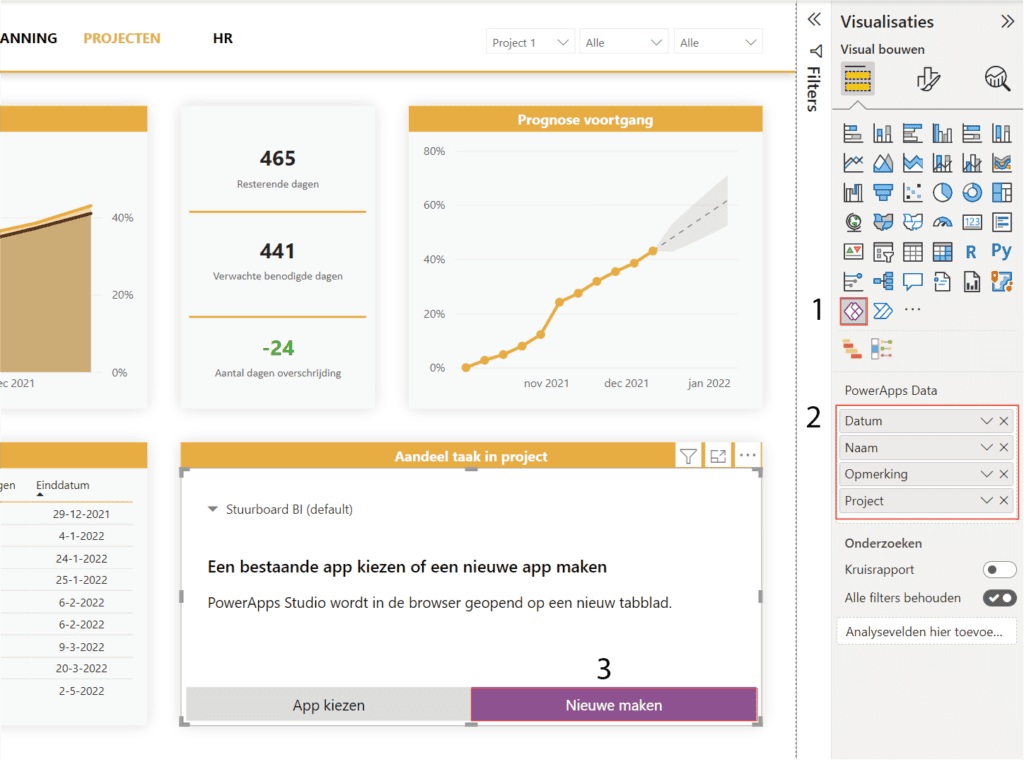 Data toevoegen aan Power App