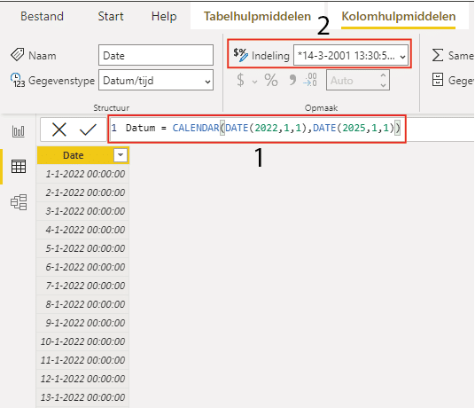 DAX-expressie in Power BI toevoegen
