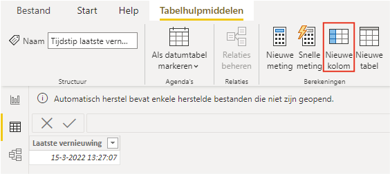 Nieuwe kolom toevoegen in Power BI