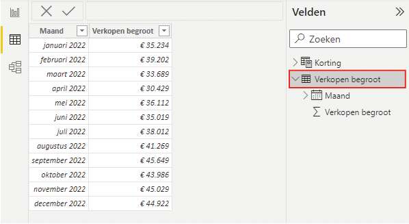 Tabel selecteren