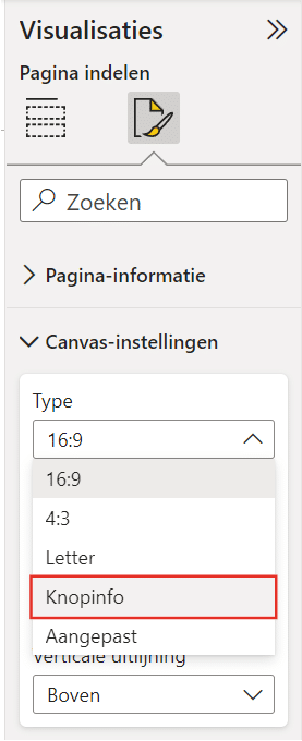 Canvas-instellingen