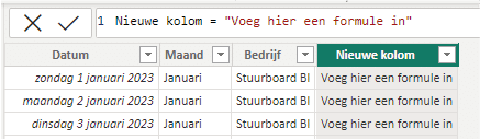 DAX-formule invoegen